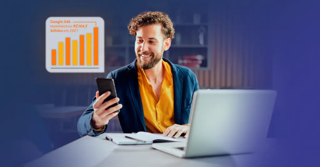 Gráfico mostrando o aumento de reservas e receita de uma pousada com Google Ads.